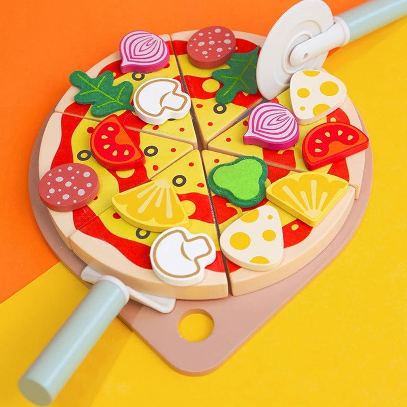 Pizza avec ses ingrédients et accessoires - Kabi