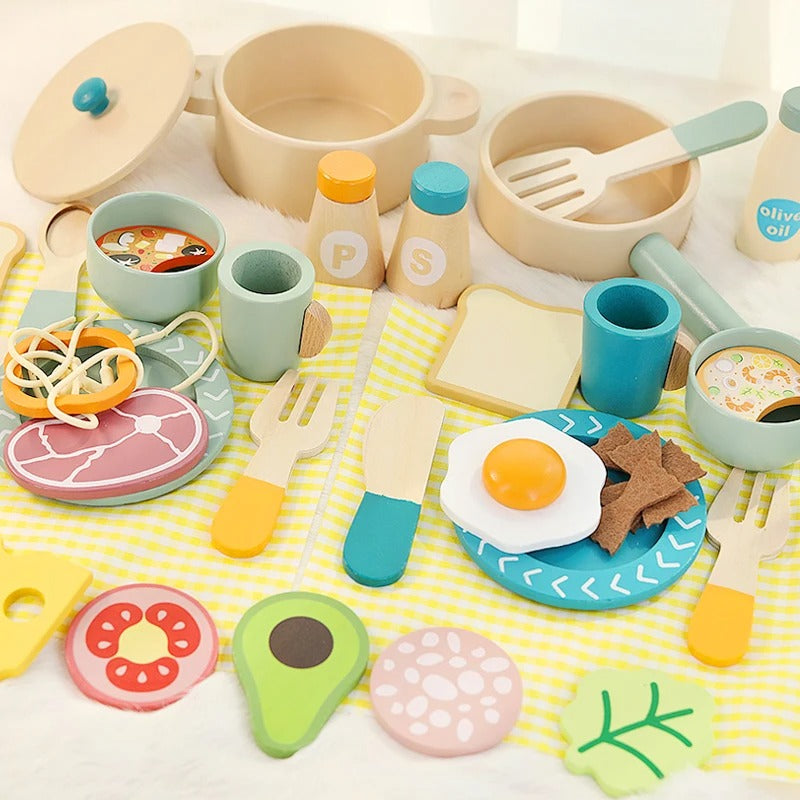 Kit pour cuisiner avec ses accessoires et aliments - Kabi