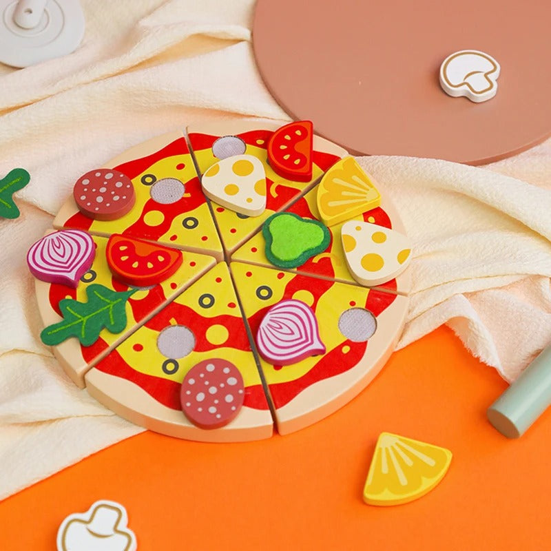 Pizza avec ses ingrédients et accessoires - Kabi