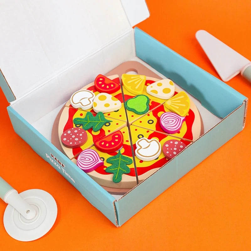 Pizza avec ses ingrédients et accessoires - Kabi