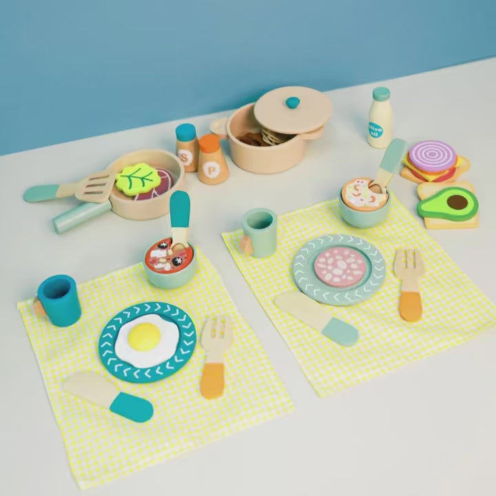 Kit pour cuisiner avec ses accessoires et aliments - Kabi