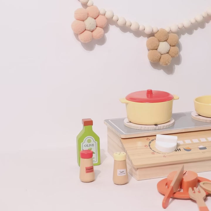 Plaque de cuisson avec ses accessoires - Lia jouets