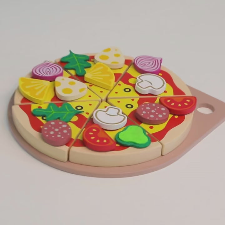 Pizza avec ses ingrédients et accessoires - Kabi